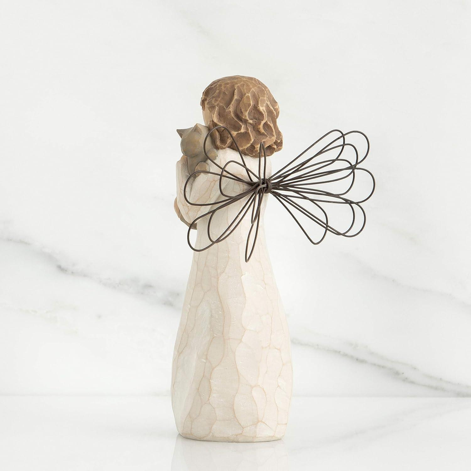 Figurine Angel of Hope, Hand-Painted Praying Angel Sculpture, Home Decoration