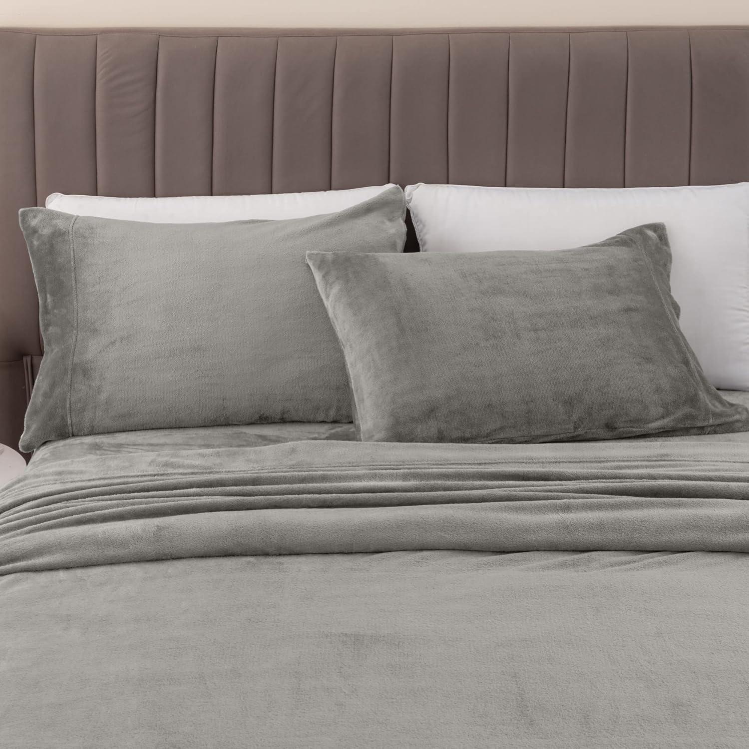 FreshFolds Ultra Soft Micro Plush Velvet Solid Sheet Sets