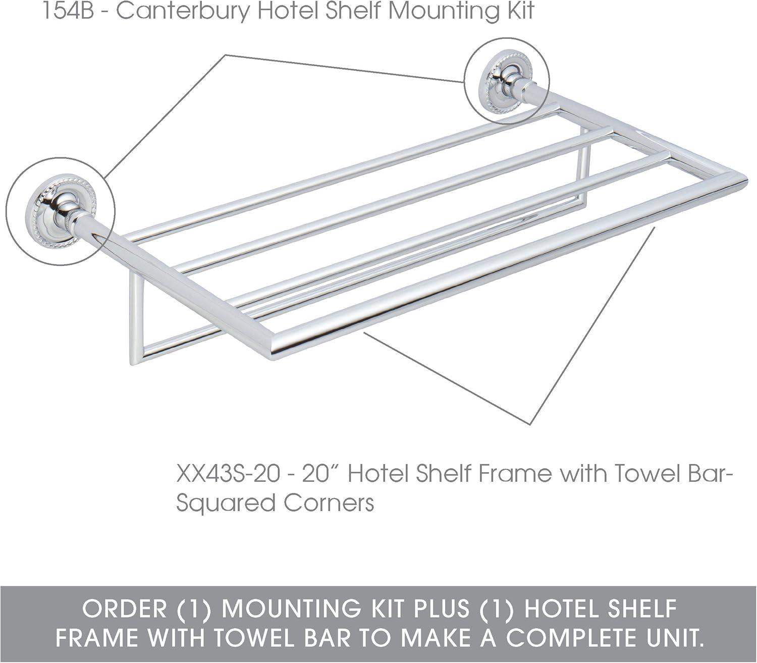 Universal 24" Hotel Shelf Frame with Towel Bar