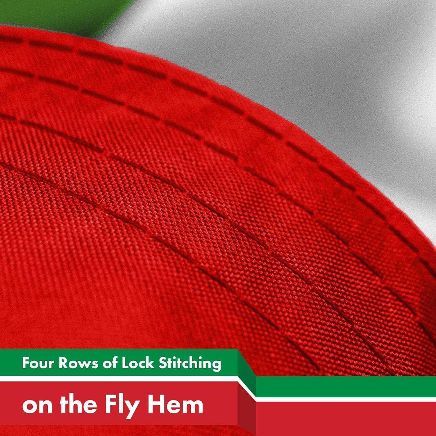 G128 - Bandera Italiana de 3x5 Pies Impresa con Ojales de Latón en Material de Poliéster 150D