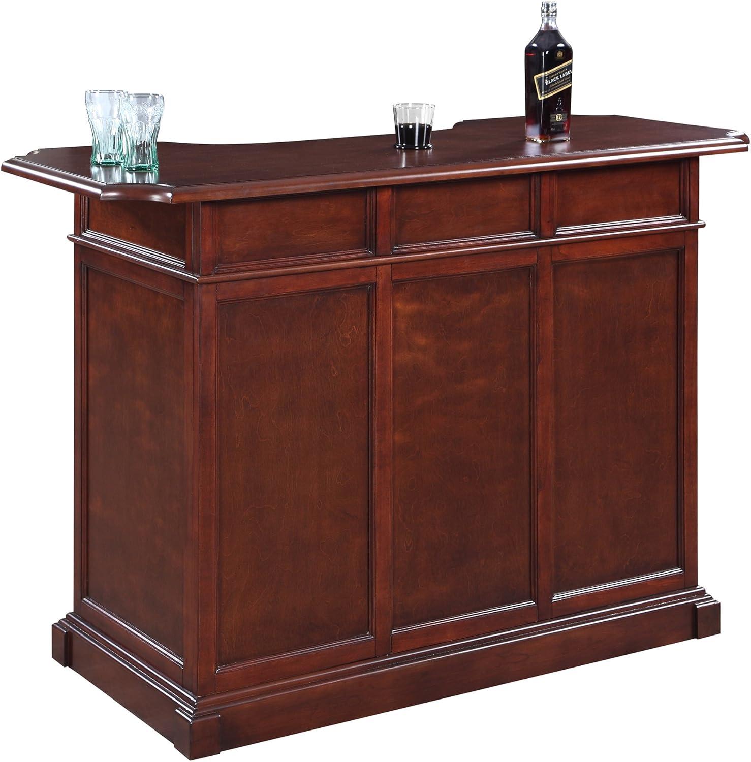 Hathaway Ridgeline Home Bar Set w/ Storage, 5-ft, Walnut Finish