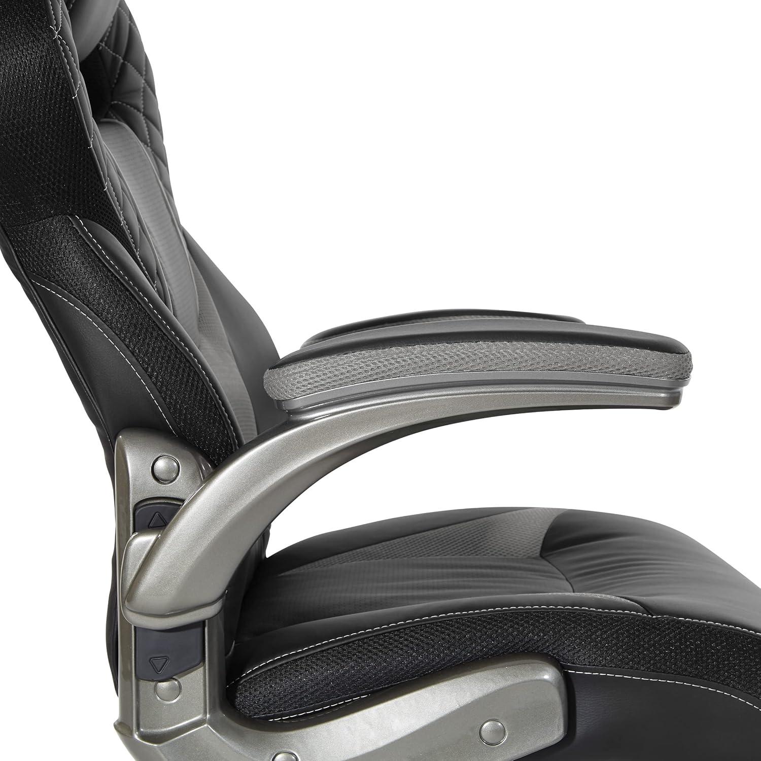 Oversite 32" Black and Grey Faux Leather Gaming Chair