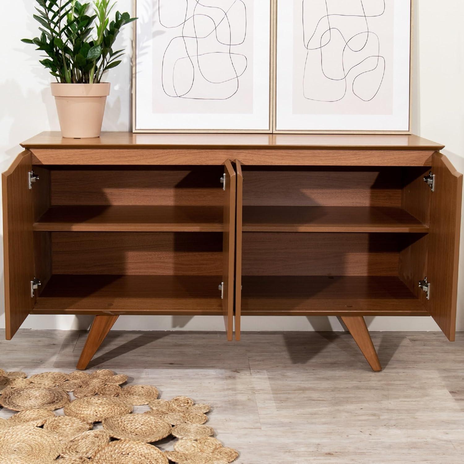 53.15" Tudor 4 Shelf Sideboard - Manhattan Comfort