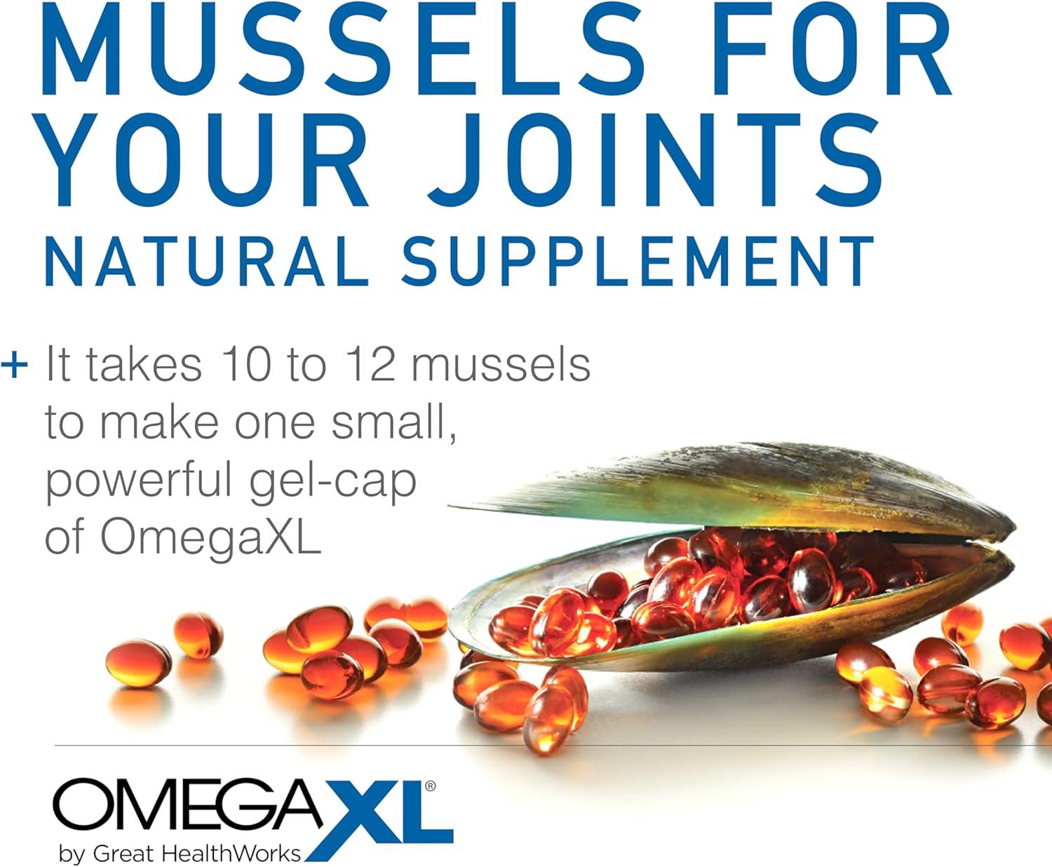 OmegaXL Joint & Muscle Support Green-Lipped Mussel Oil Soft Gels