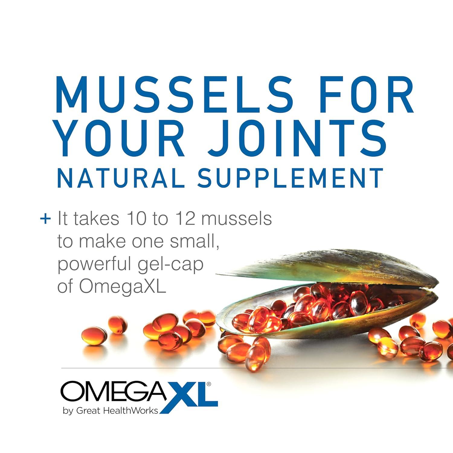 OmegaXL Joint & Muscle Support Green-Lipped Mussel Oil Soft Gels