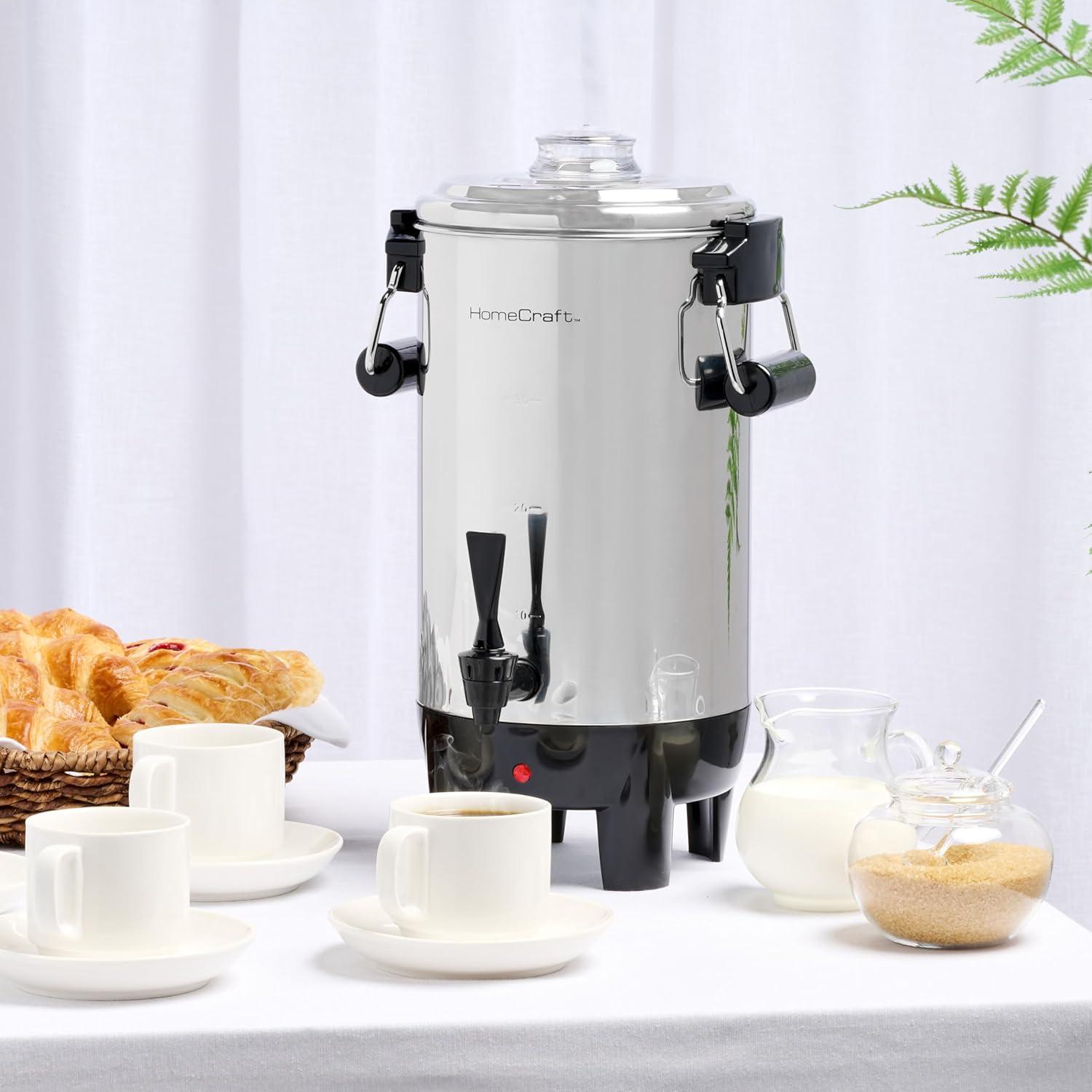 HomeCraft Homecraft Quick-Brewing Automatic 30-Cup Coffee Urn-Stainless Steel HCCU30SS