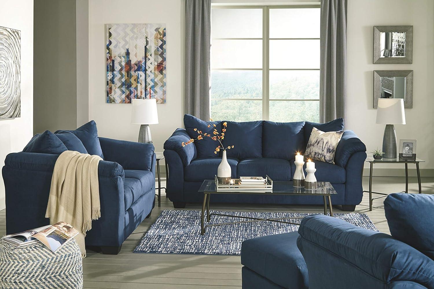 Signature Design by Ashley Darcy Loveseat in Blue