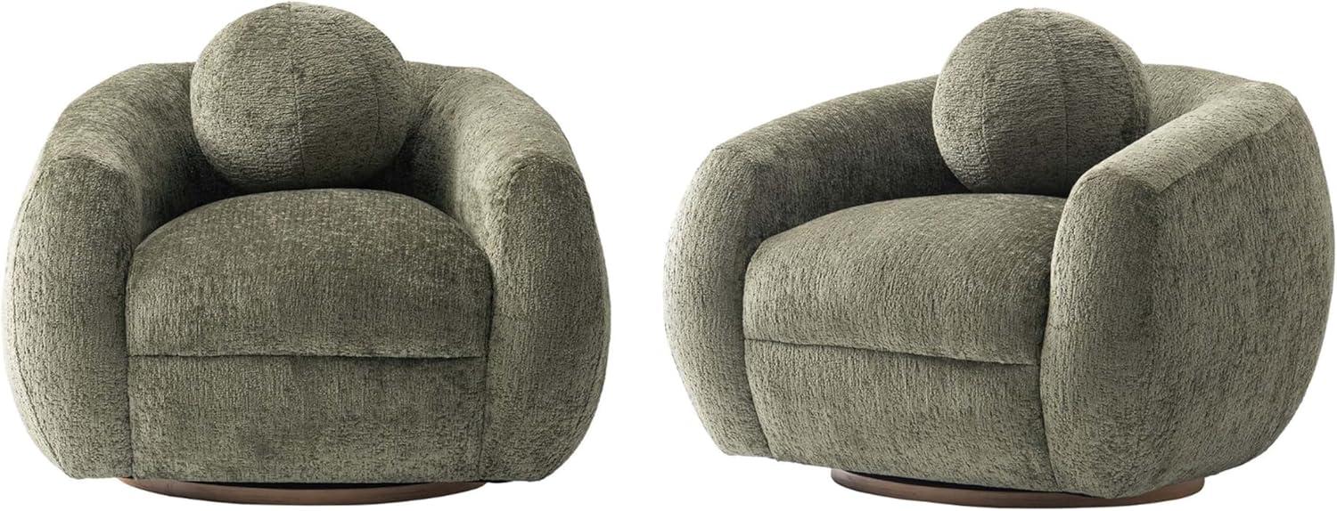 Manhattan Comfort Set of 2 Tribeca Modern Chenille Upholstered Accent Chairs