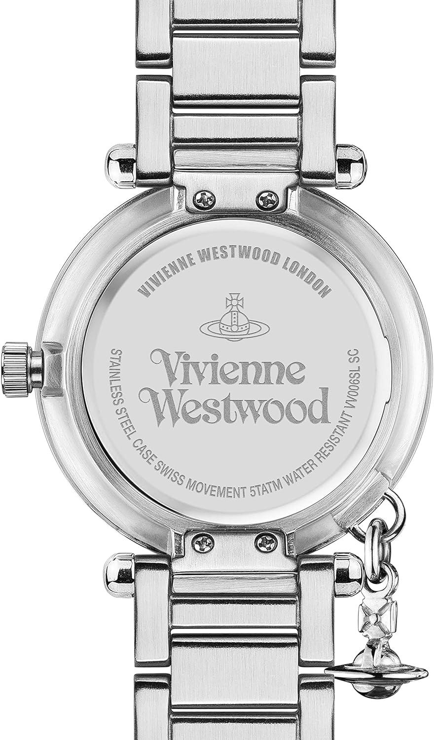 Vivienne Westwood Women's Orb Quartz Watch with Silver Dial Analogue Display and Stainless Steel Bracelet