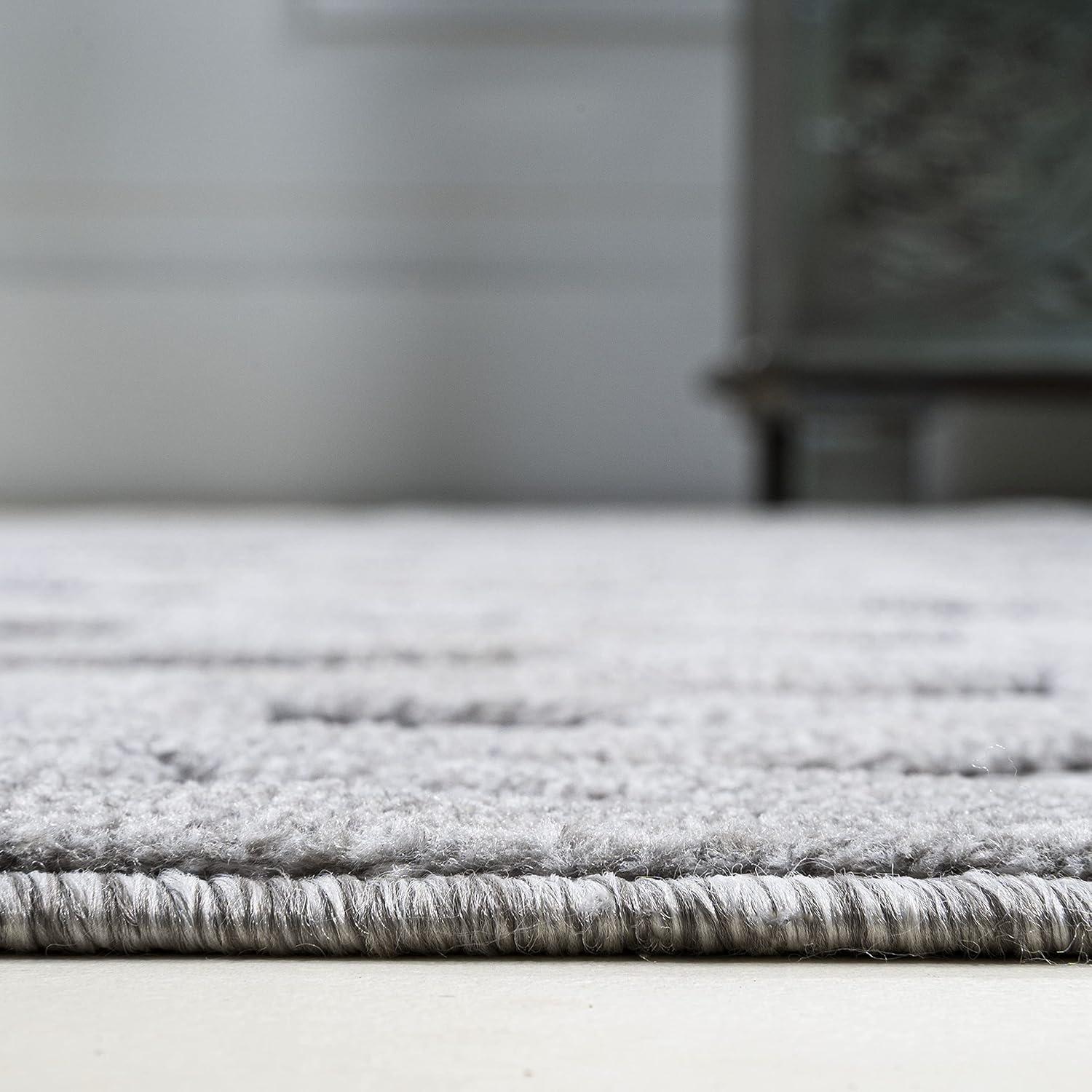 5'x8' Talaia Neutral Geometric Indoor/Outdoor Area Rug, Light Gray - JONATHAN Y