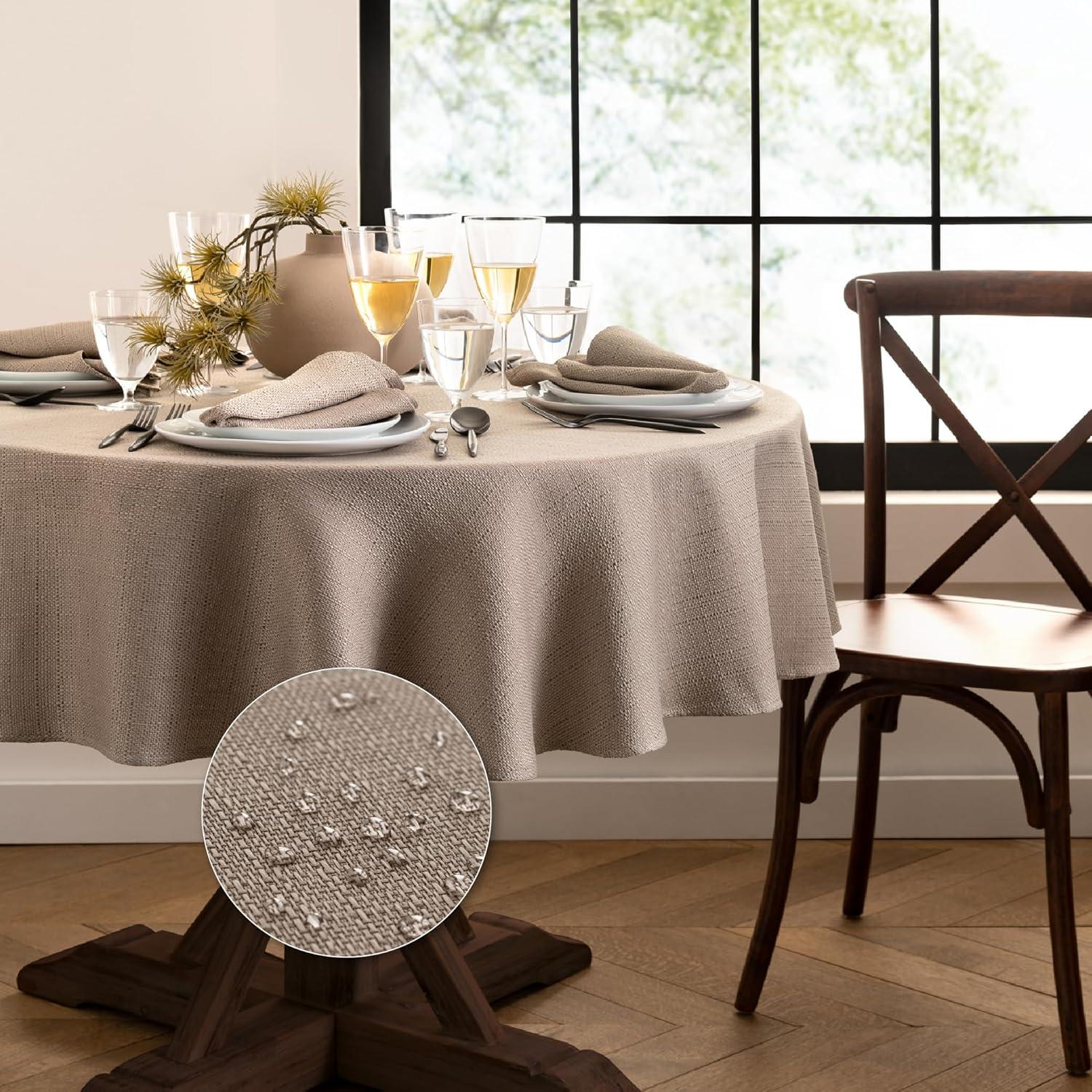 Latitude Run® Avo Solid Texture Water And Stain Resistant Round Tablecloth