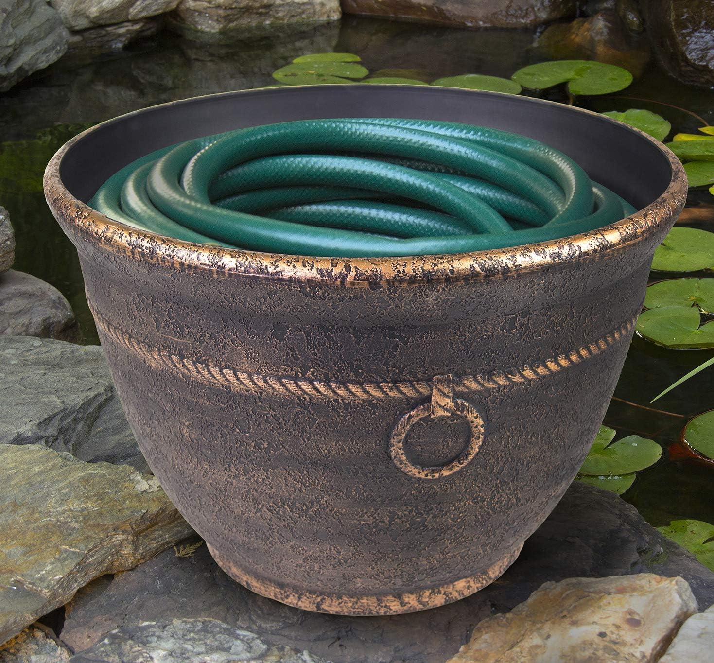 Antique Bronze High Density Resin Banded Hose Pot