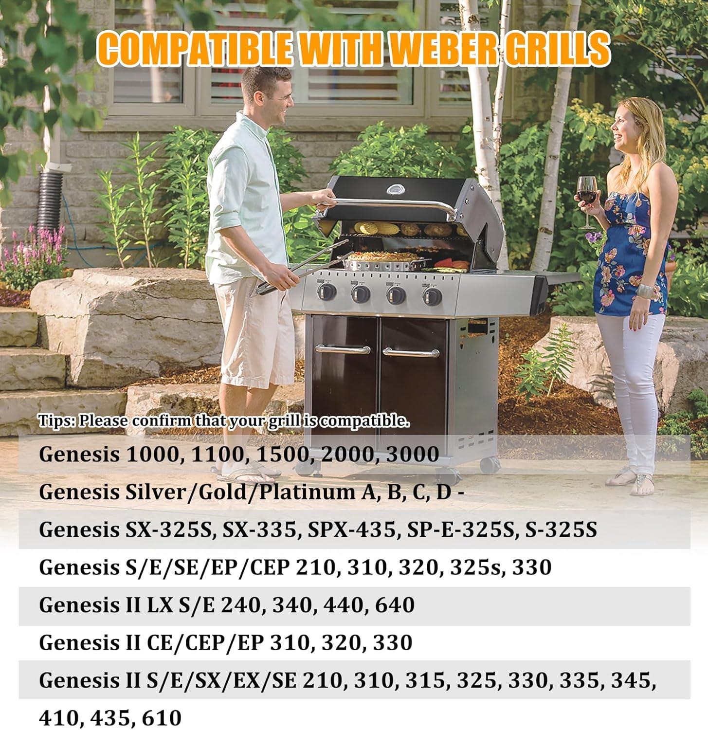 Propane to Natural Gas Conversion Kit Fit for Weber Genesis II 330/335 with NG Regulator, Orifice Kit, and 10' Grill Hose - Convert Your Grill from LP to Natural Gas with an Easy Install!