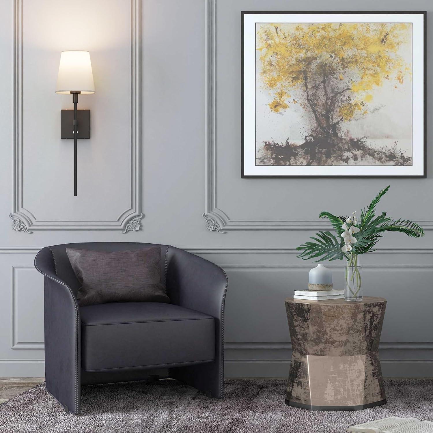 Battery Operated Black Wall Sconce Set Of 2,not Hardwired Fixture Wireless Wall Light ,dimmable Picture Sconces Cordless ,Easy To Install Battery Powered Lamp,for Bedroom, Lounge, Farmhouse Gallery