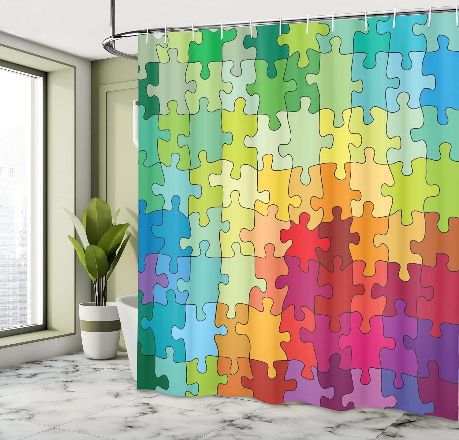 Ambesonne Abstract Shower Curtain with Hooks Included