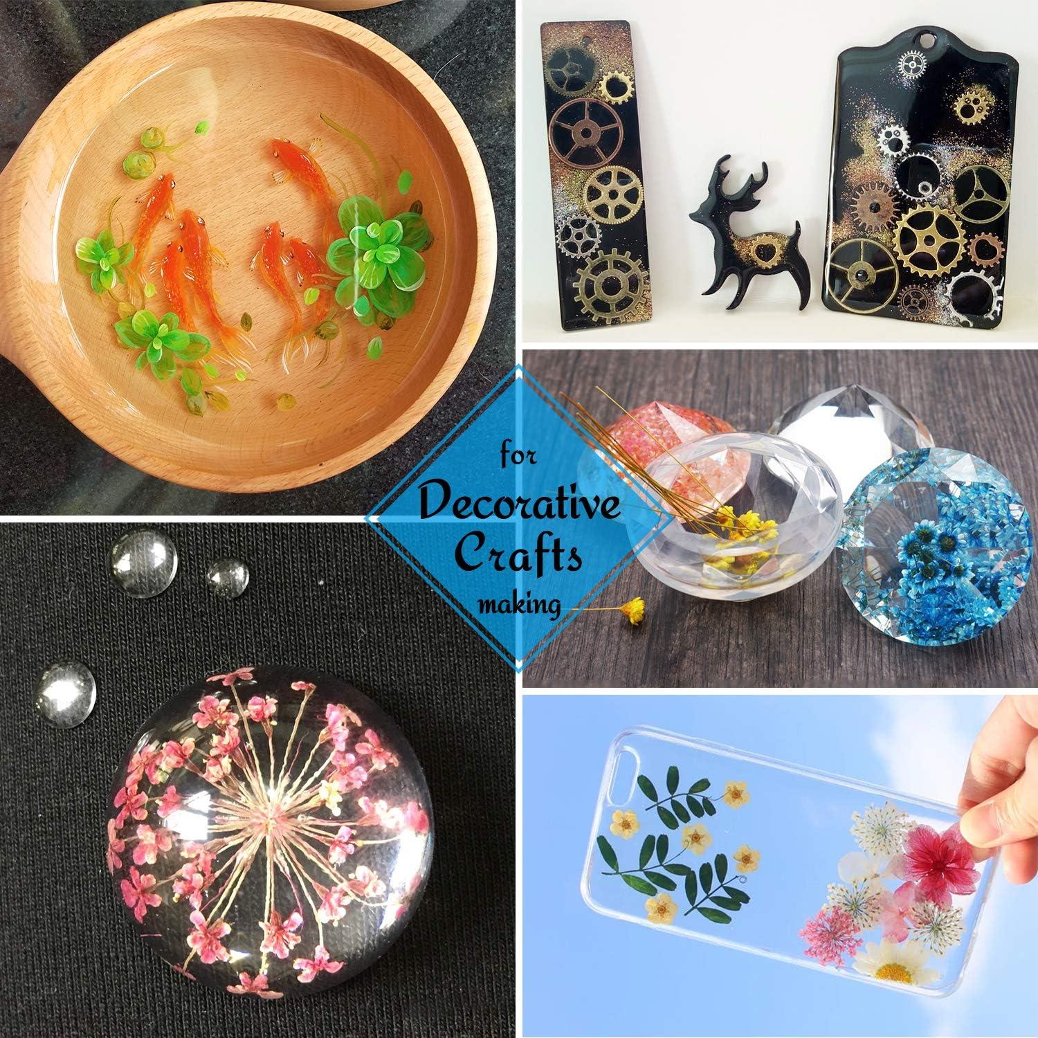 Upgrade Crystal Clear Hard UV Resin 200g - Ultraviolet Curing Epoxy for Jewelry Making, Pendant & DIY Crafts - Solar Cure & Thinner Resin for Mold, Casting