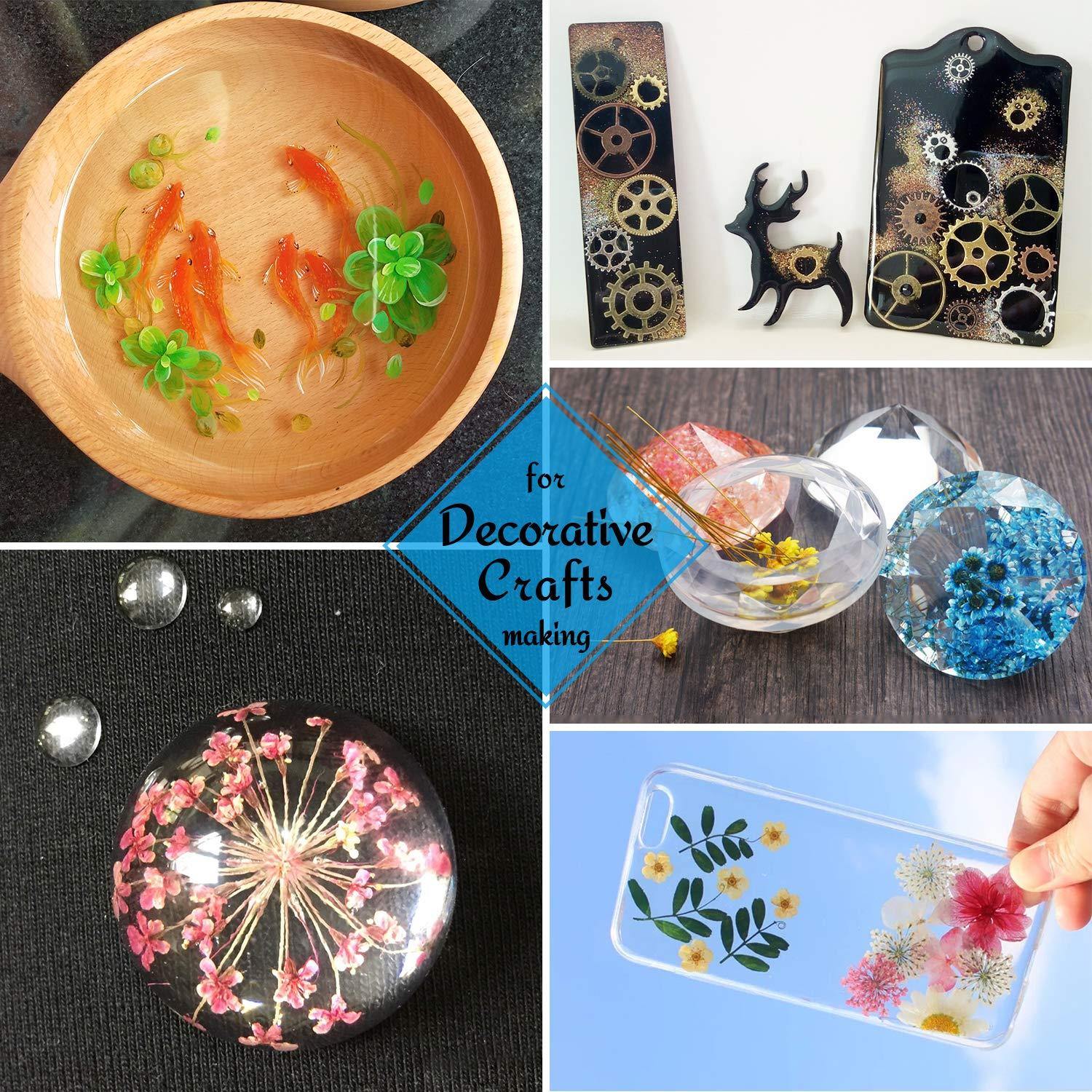 Upgrade Crystal Clear Hard UV Resin 200g - Ultraviolet Curing Epoxy for Jewelry Making, Pendant & DIY Crafts - Solar Cure & Thinner Resin for Mold, Casting