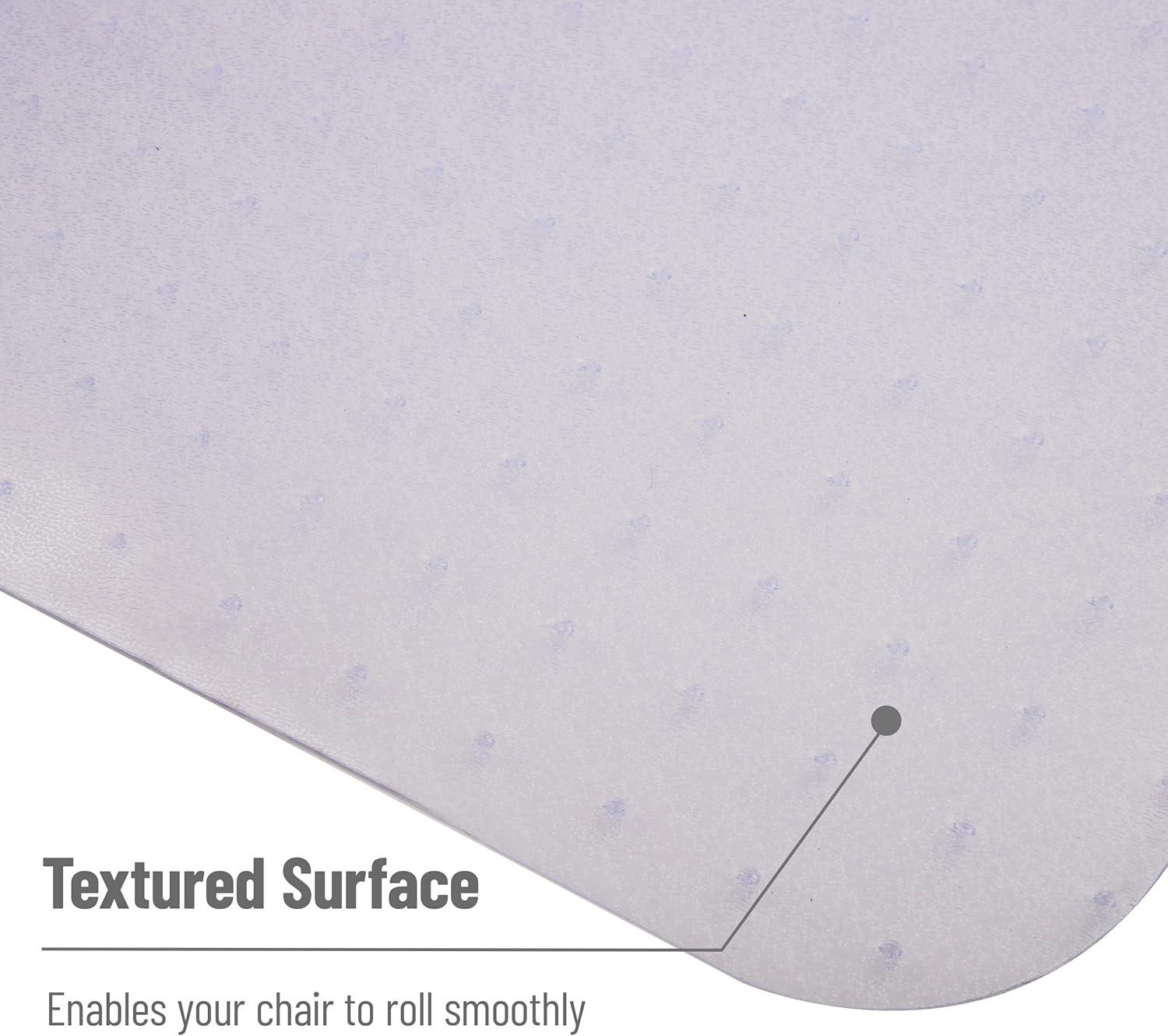 Mind Reader Mind Reader Office Chair Mat for Carpet, Under Desk Protector, Carpet Grips, Rolling, PVC, 47.5"L x 35.5"W x 0.125"H