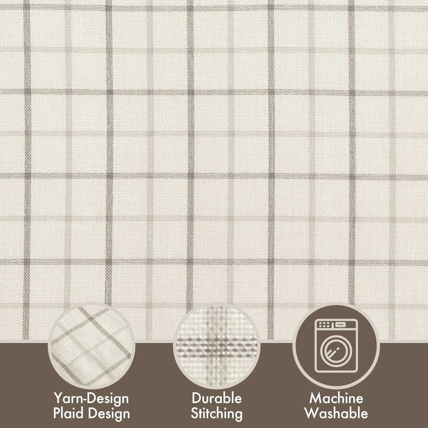 Anaheim Woven Plaid Room Darkening Thermal Fleece Lined Single Curtain Panel