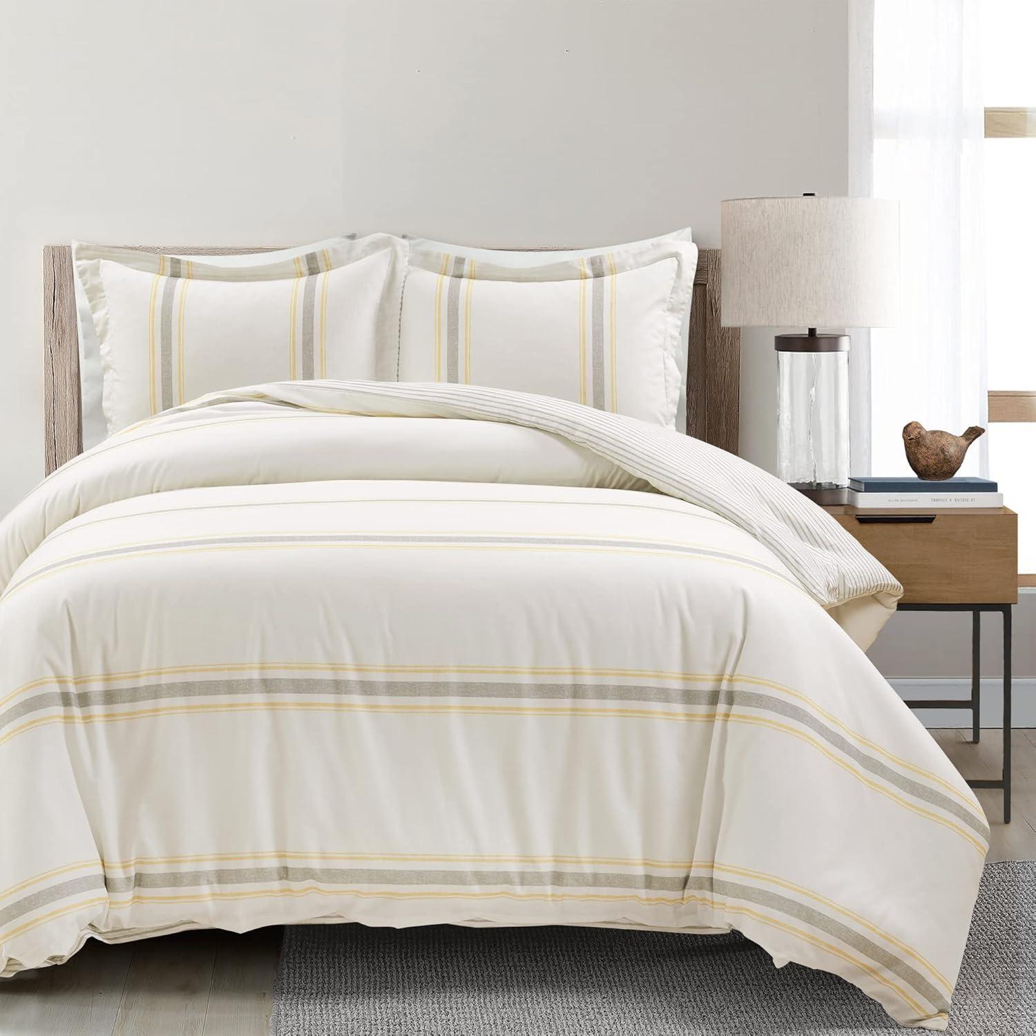 Standard Cotton 460 TC Reversible 3 Piece Duvet Cover Set