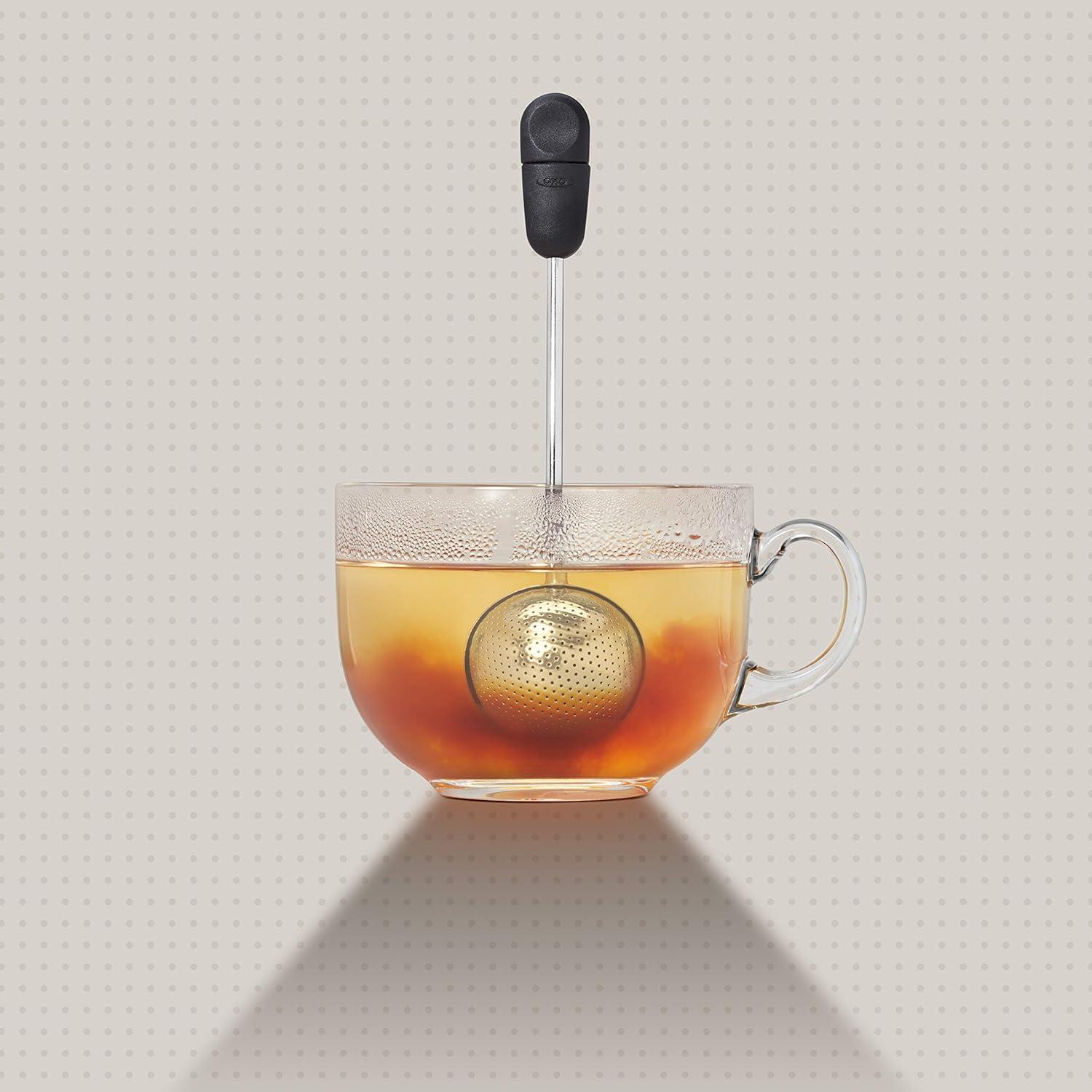 OXO Silver Stainless Steel Twisting Tea Ball Infuser