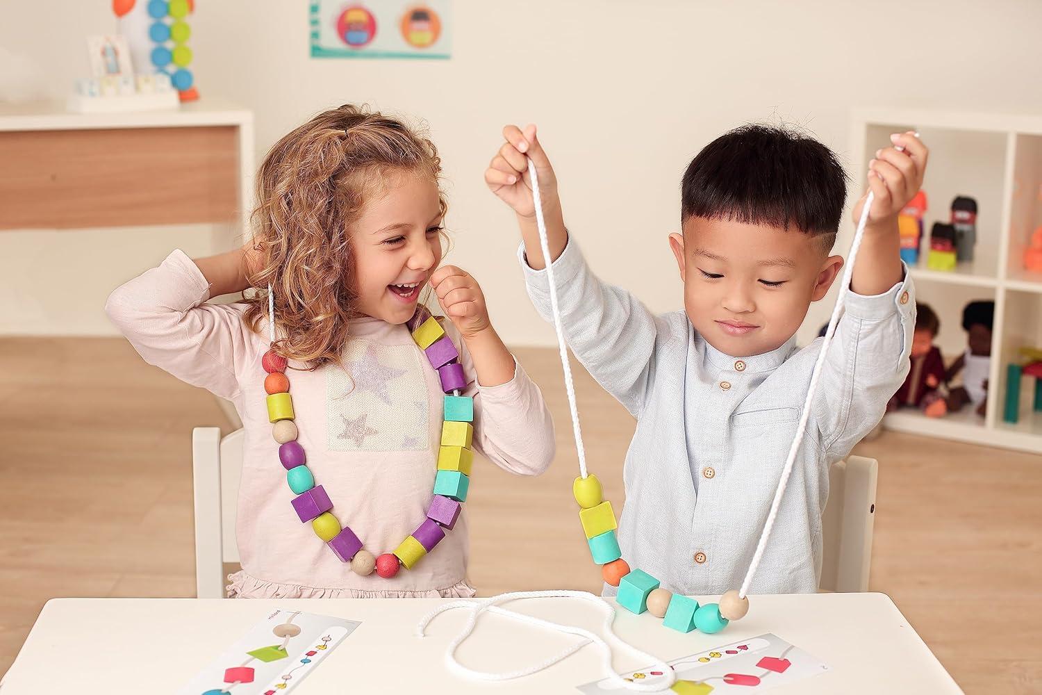 Eco-Friendly Geometric Shapes STEM Activity Set with Cotton Laces