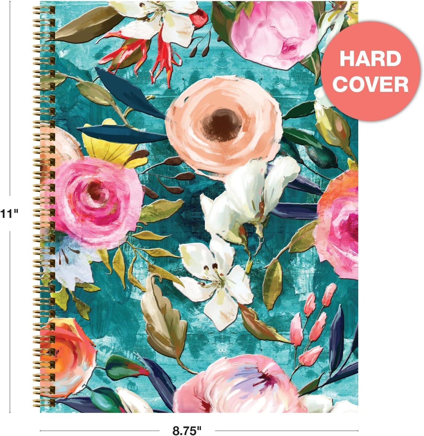 8.5x11" Fashion Spiral Notebook, 3-Pack, 120 Pages, College Ruled (Floral)