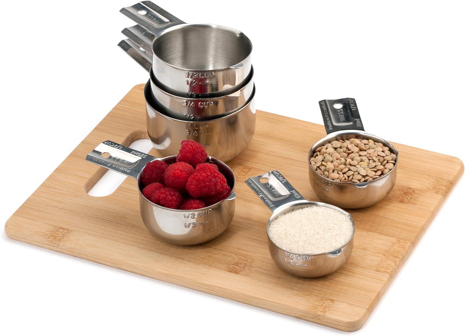 Hudson Essentials 6 Piece Stainless Steel Measuring Cups Set