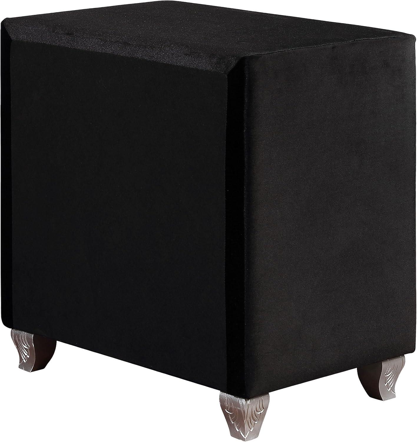 Deanna 2-drawer Rectangular Nightstand Black