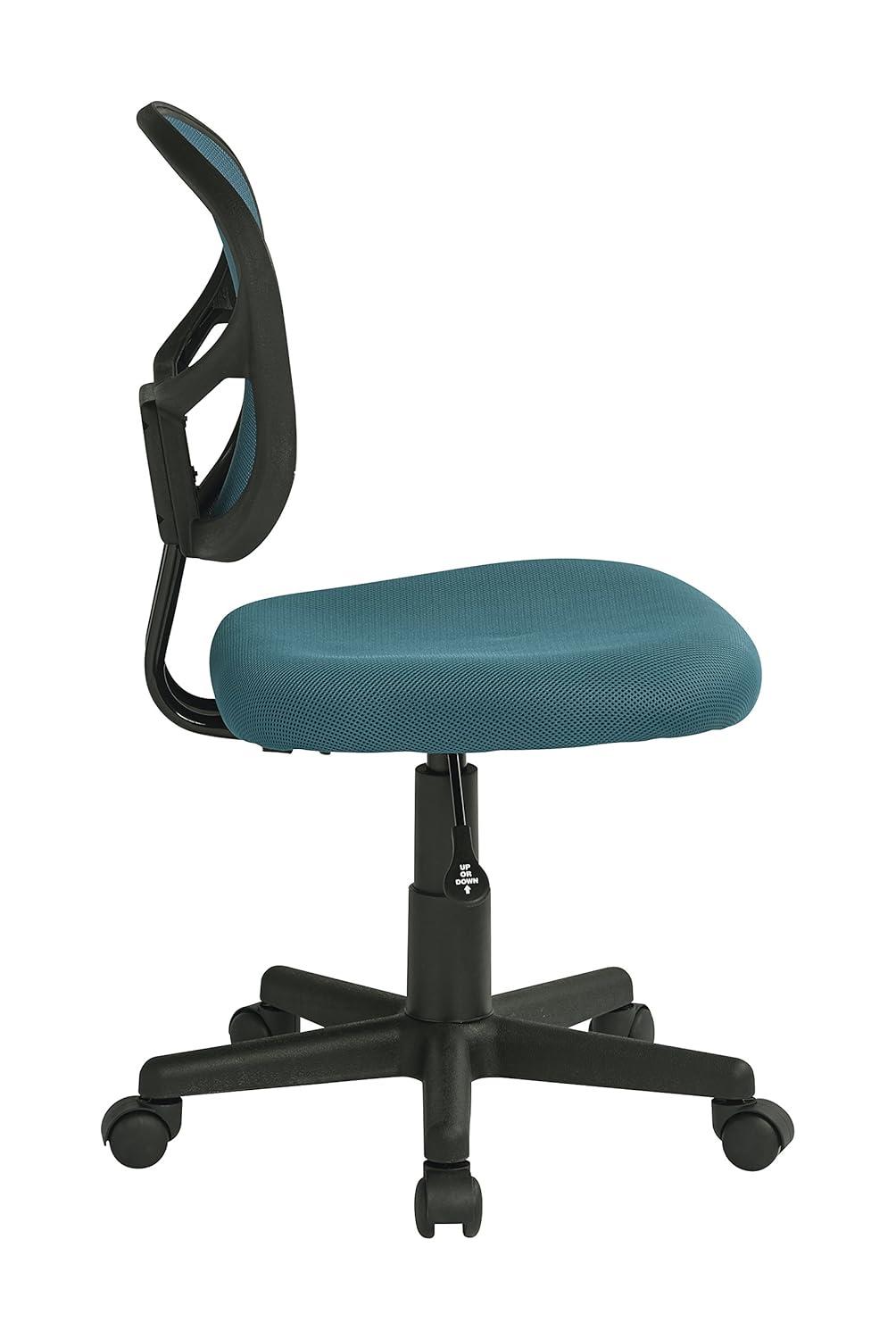 Mesh Task Chair Blue - OSP Home Furnishings: Swivel, Lumbar Support, Adjustable Height