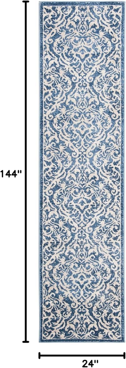 Brentwood BNT810 Power Loomed Indoor Runner Rug - Light Grey/Blue - 2'x12' - Safavieh