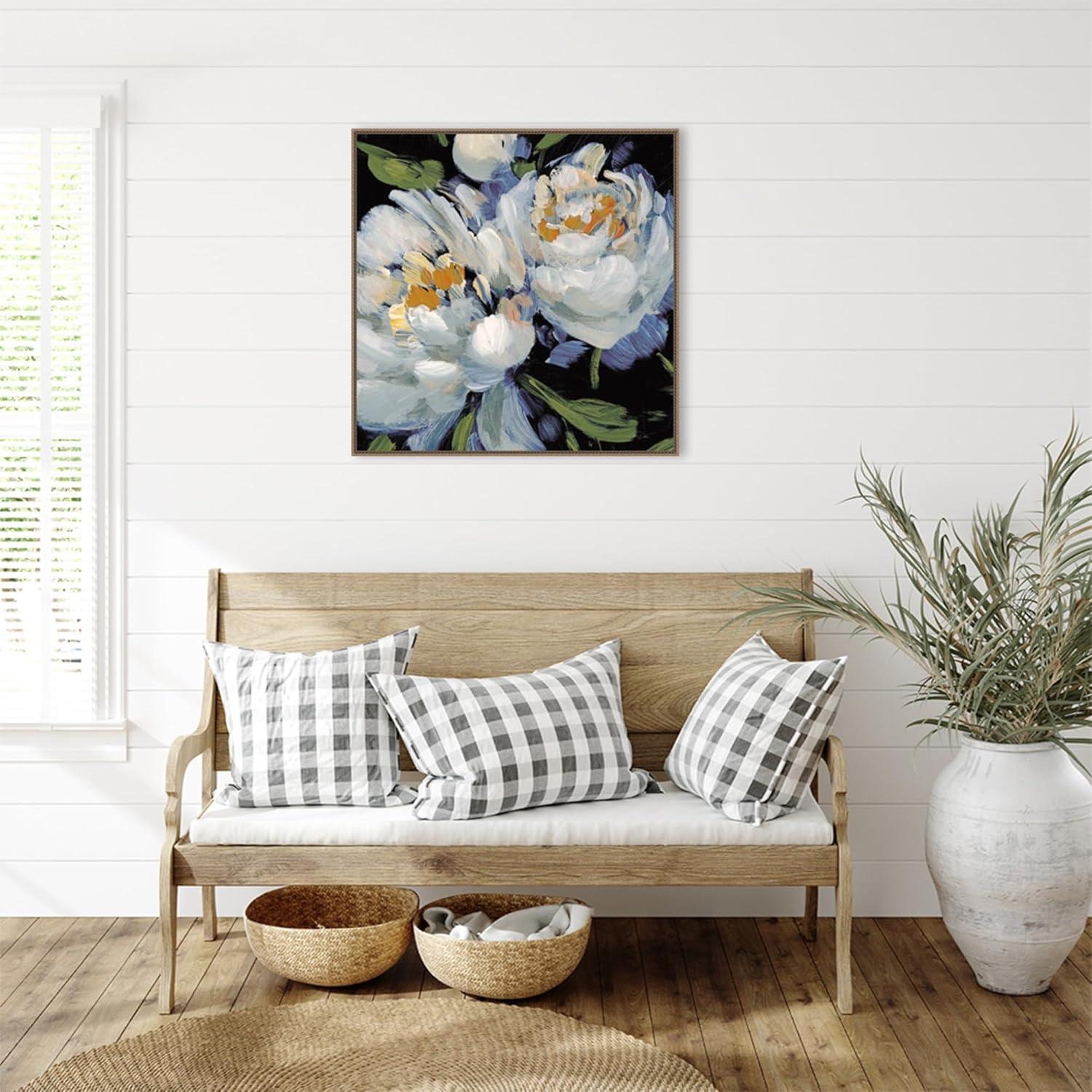 Amanti Art Peony Blossom II Crop by Katrina Pete Canvas Wall Art Print Framed 30 x 30-in.