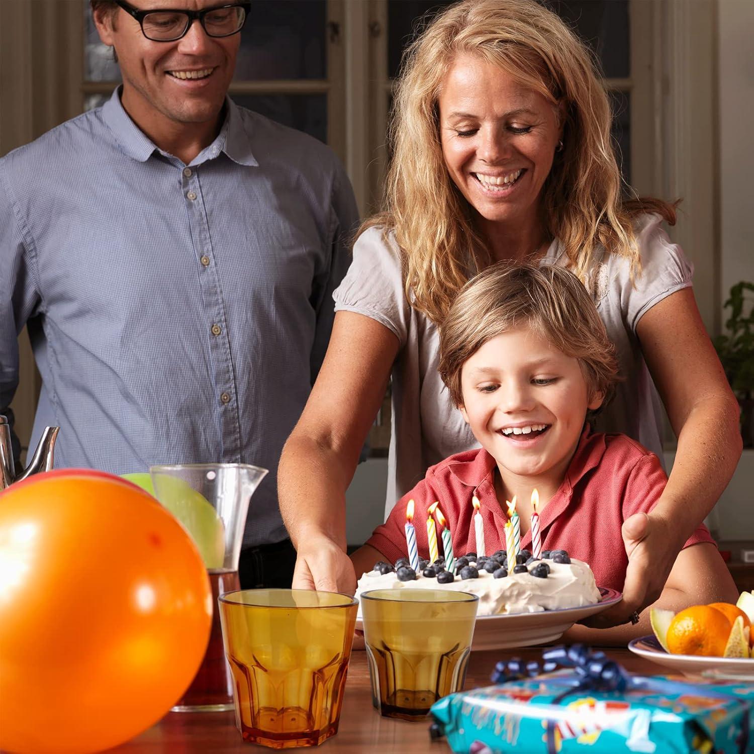 Colored Acrylic Glasses Drinkware, Unbreakable Glasses Drinking Set of 6, Plastic Cups Reusable, Dishwasher Safe, Small Water Tumbler Cups for Kids Picnic Christmas Gift Party Juice Whiskey Wine