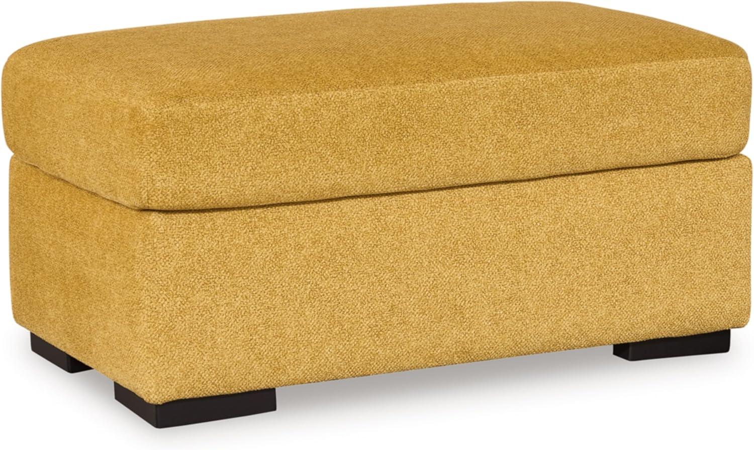 Sunflower Yellow Modern Upholstered Ottoman Pouf