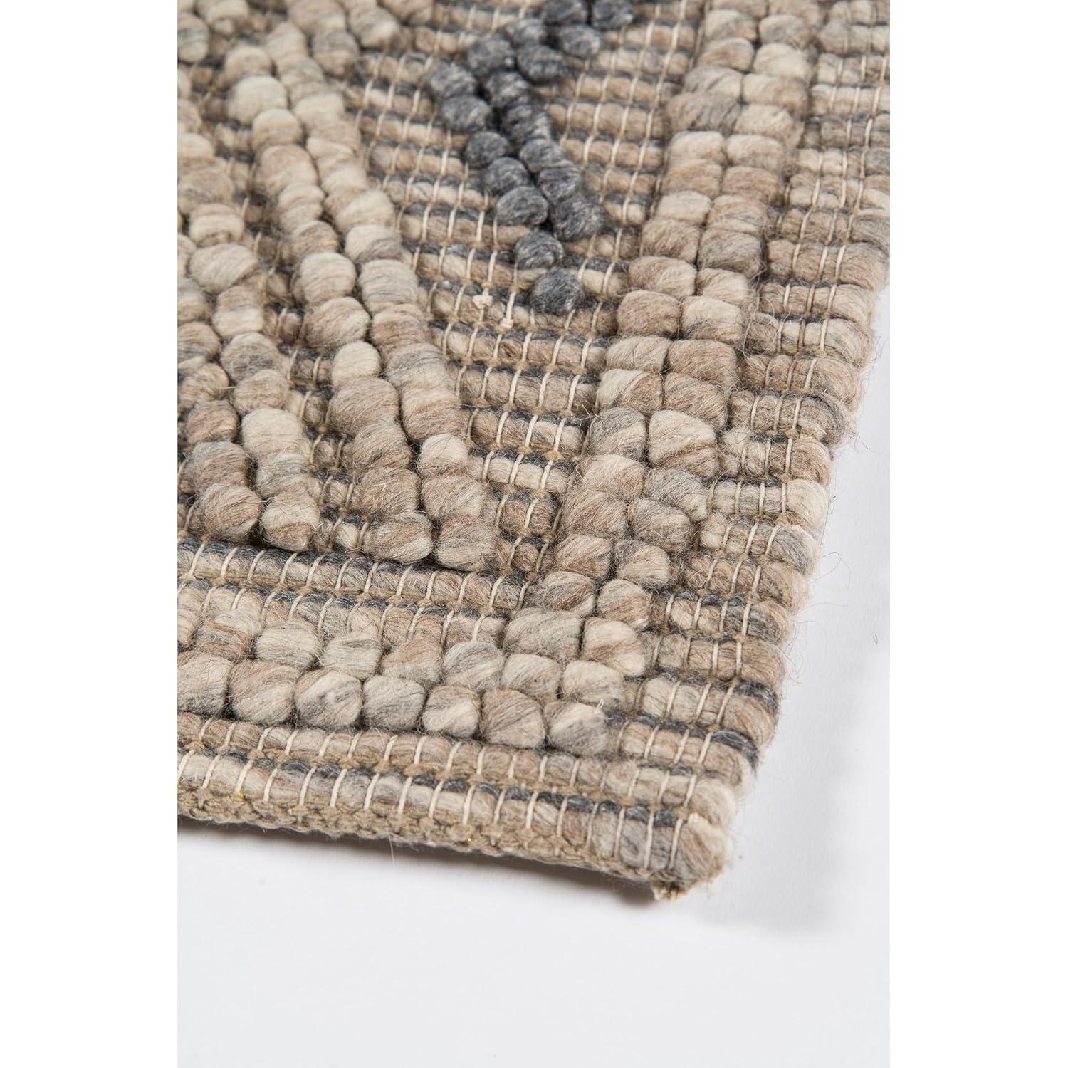 Momeni Andes Hand Woven Wool and Viscose Beige Runner 2'3" X 8'