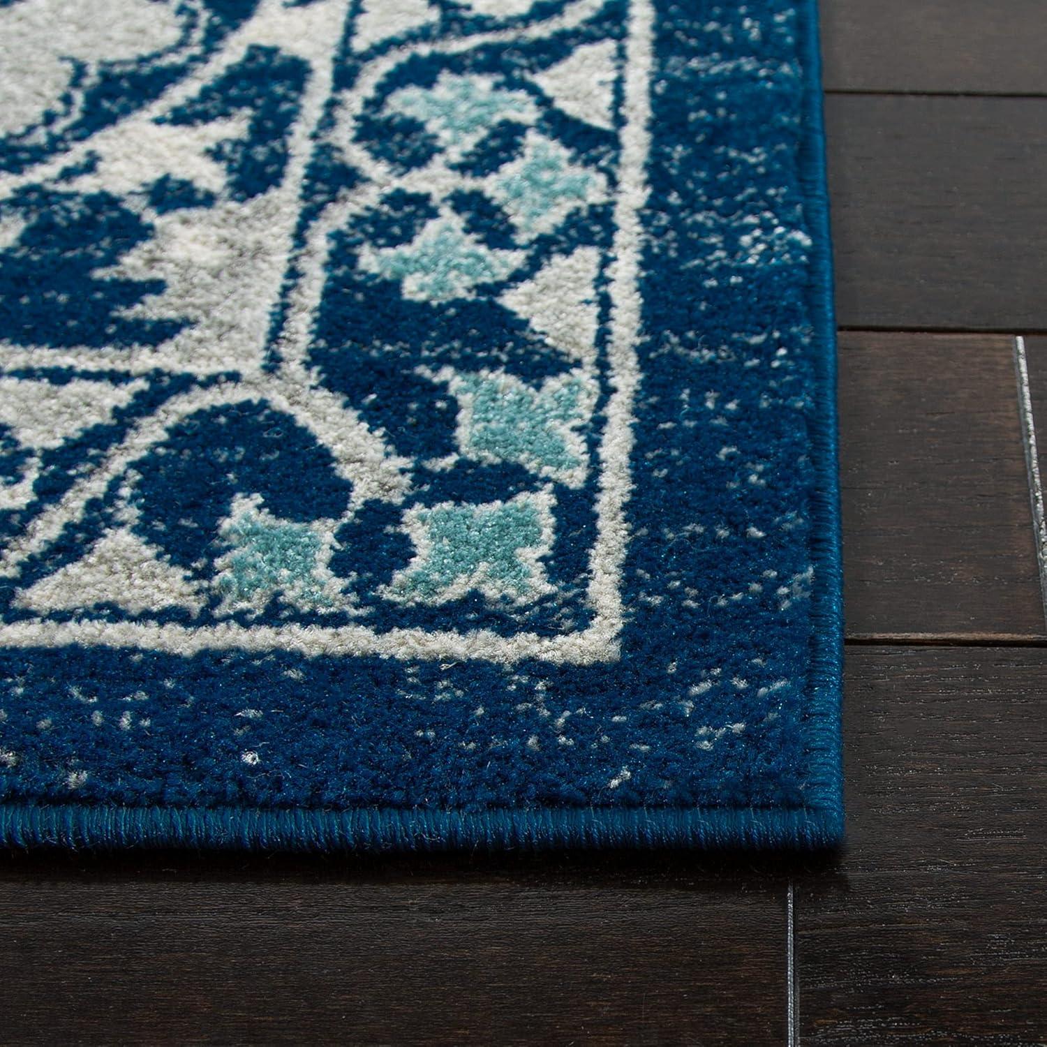 Evoke EVK251 Power Loomed Area Rug - Blue/Ivory - 8'x10' - Safavieh.