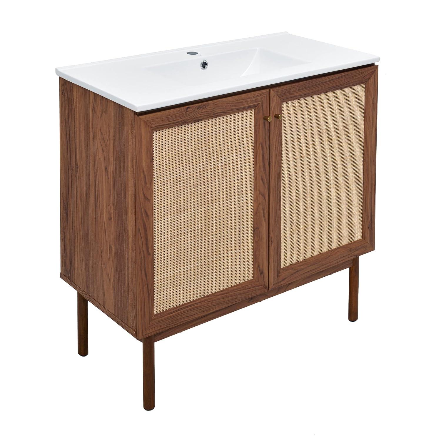 Swiss Madison SM-BV663 Classe 36" Freestanding Bathroom Vanity in Golden Oak with Sink Top