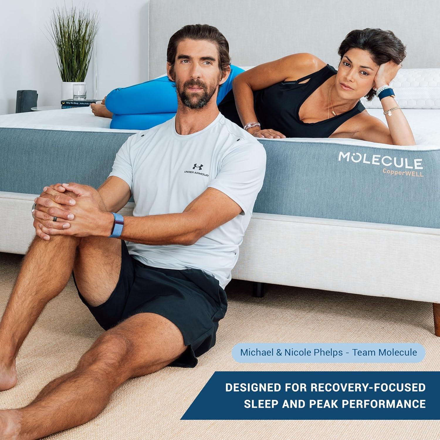 MOLECULE MOLECULE CopperWELL 13" Hybrid Cooling Gel Memory Foam and Encased Coil Medium Firm Mattress