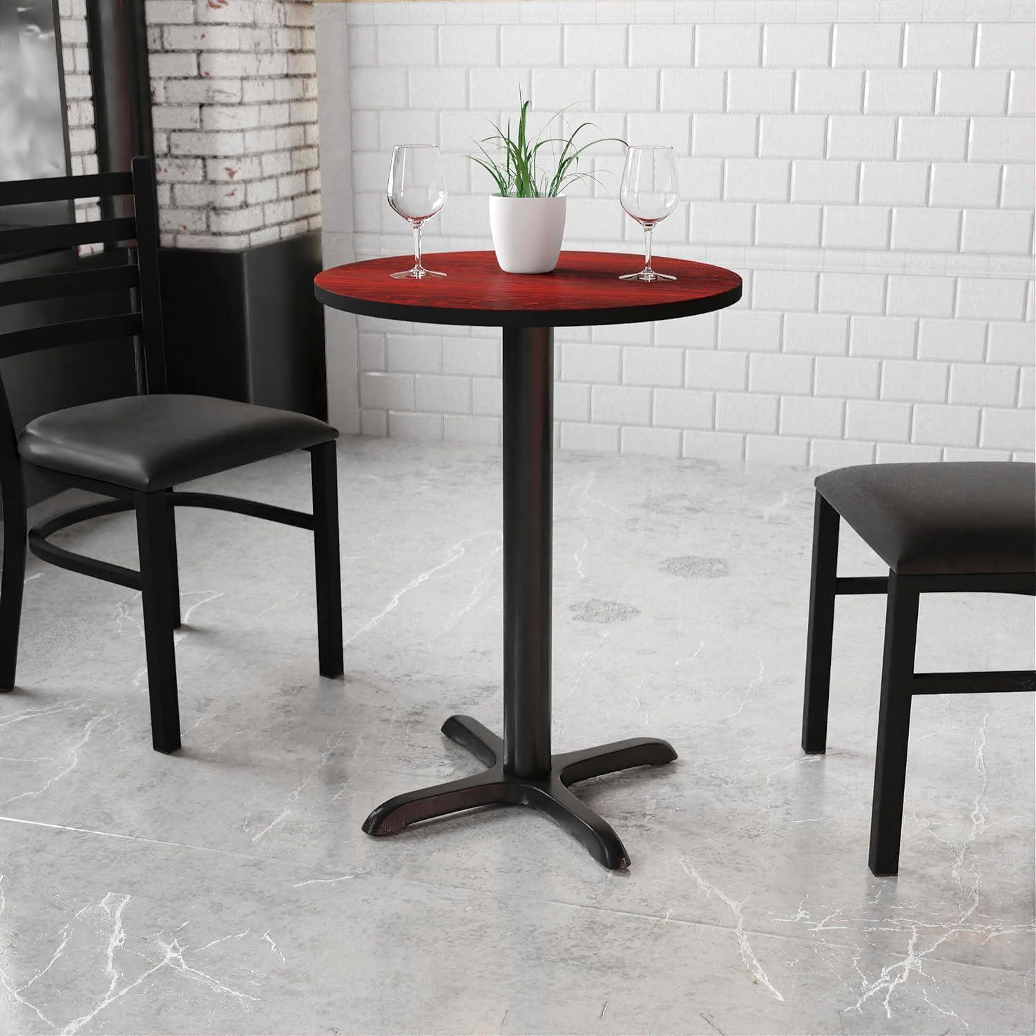 Flash Furniture Carrus Round Laminate Table Top with Height Table Base
