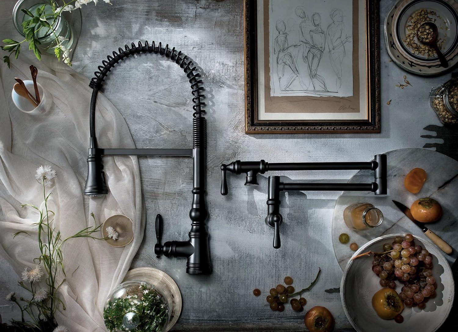 Moen Weymouth MotionSense Wave Single Handle Pre-Rinse Spring Pulldown Kitchen Faucet