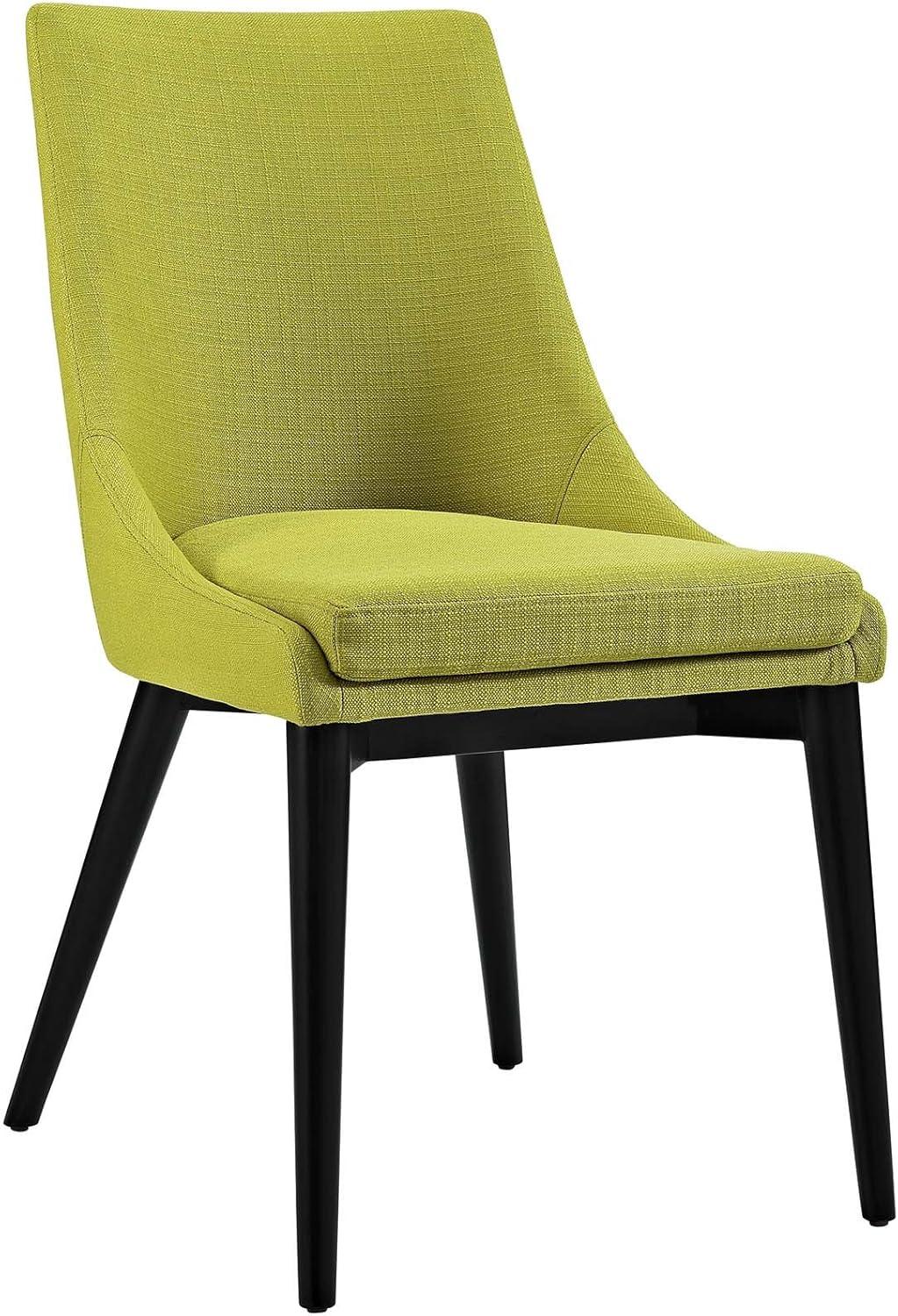 Wheatgrass Upholstered Side Chair with Black Wood Legs