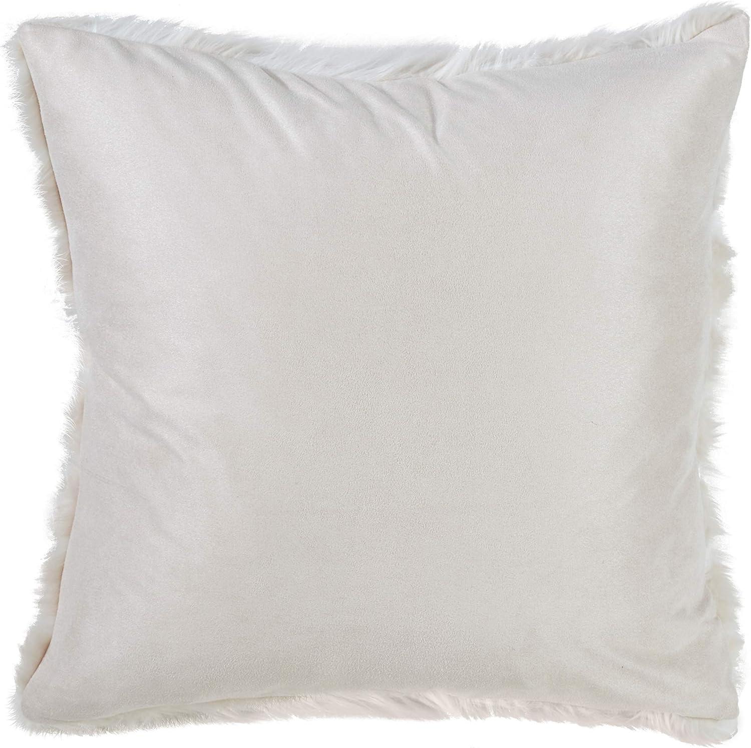 Chevron Faux Fur Throw Pillow