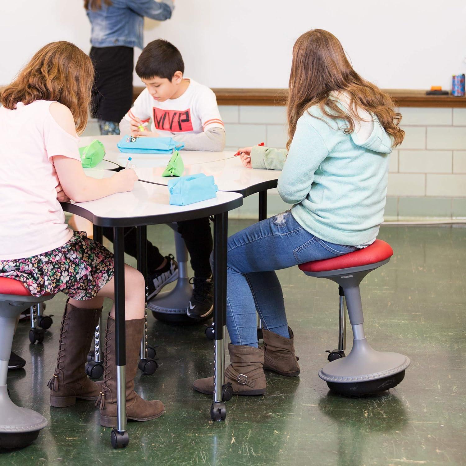 Learniture Adjustable Height Backless Foam-Padded Active Learning Stool