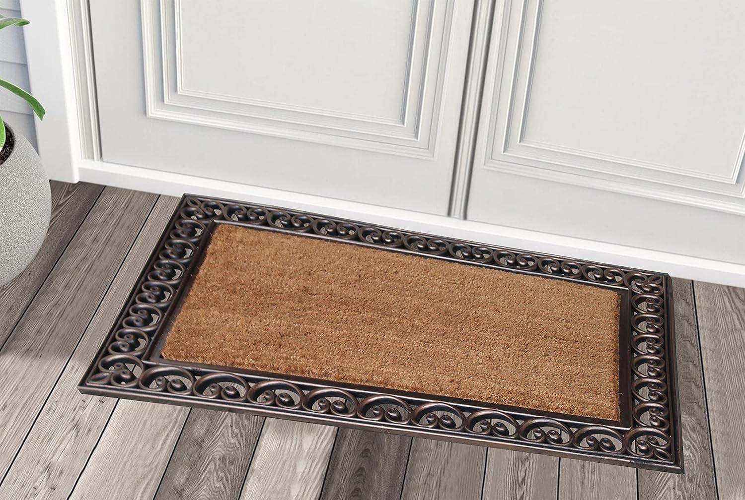 A1HC Natural Coir & Rubber Door Mat, 30"x48" – Thick, Durable, Heavy Duty, Anti-Shed, Fade-Resistant, Long-Lasting Outdoor Entrance Large Doormat for Front Porch