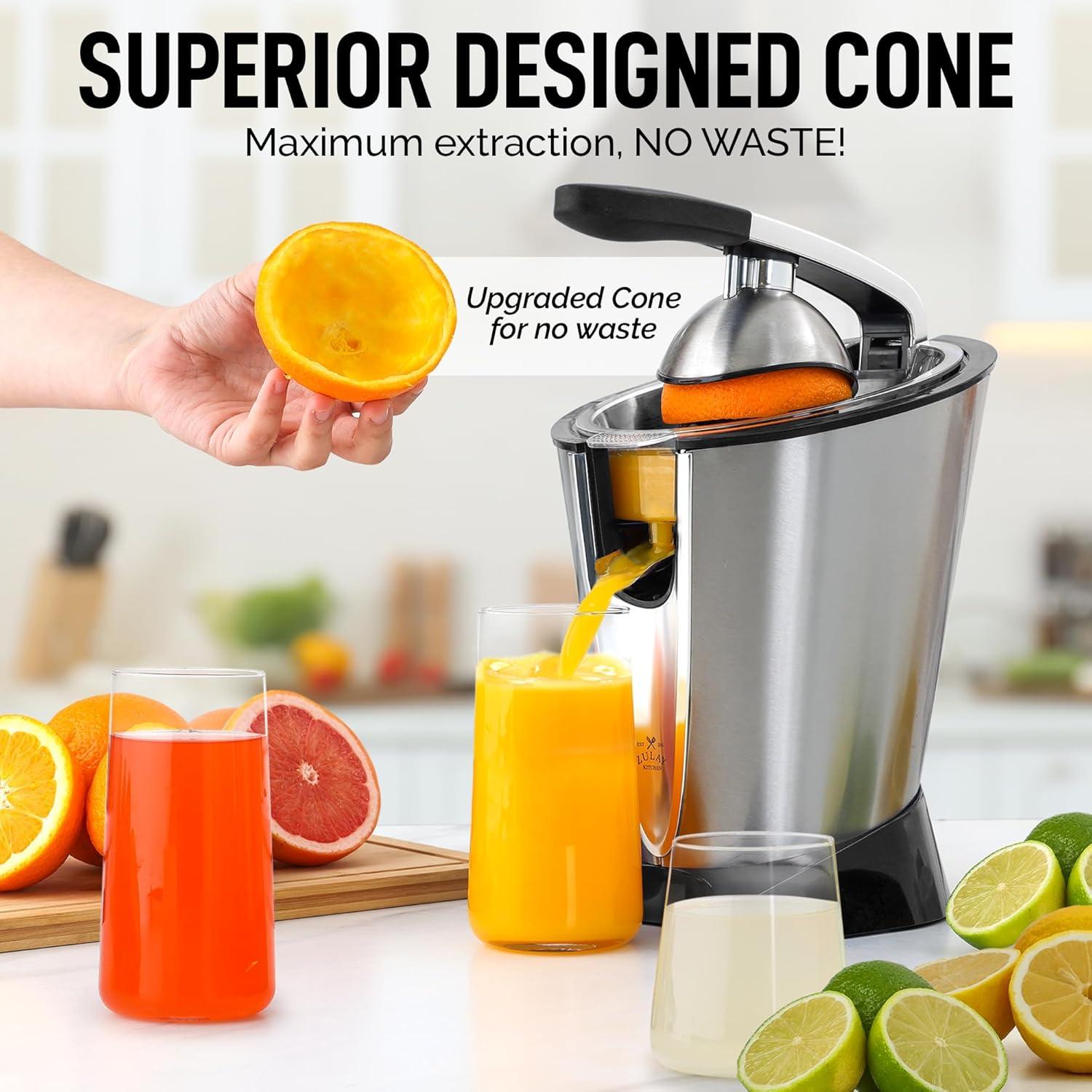 Stainless Steel Electric Citrus Juicer with Powerful Motor