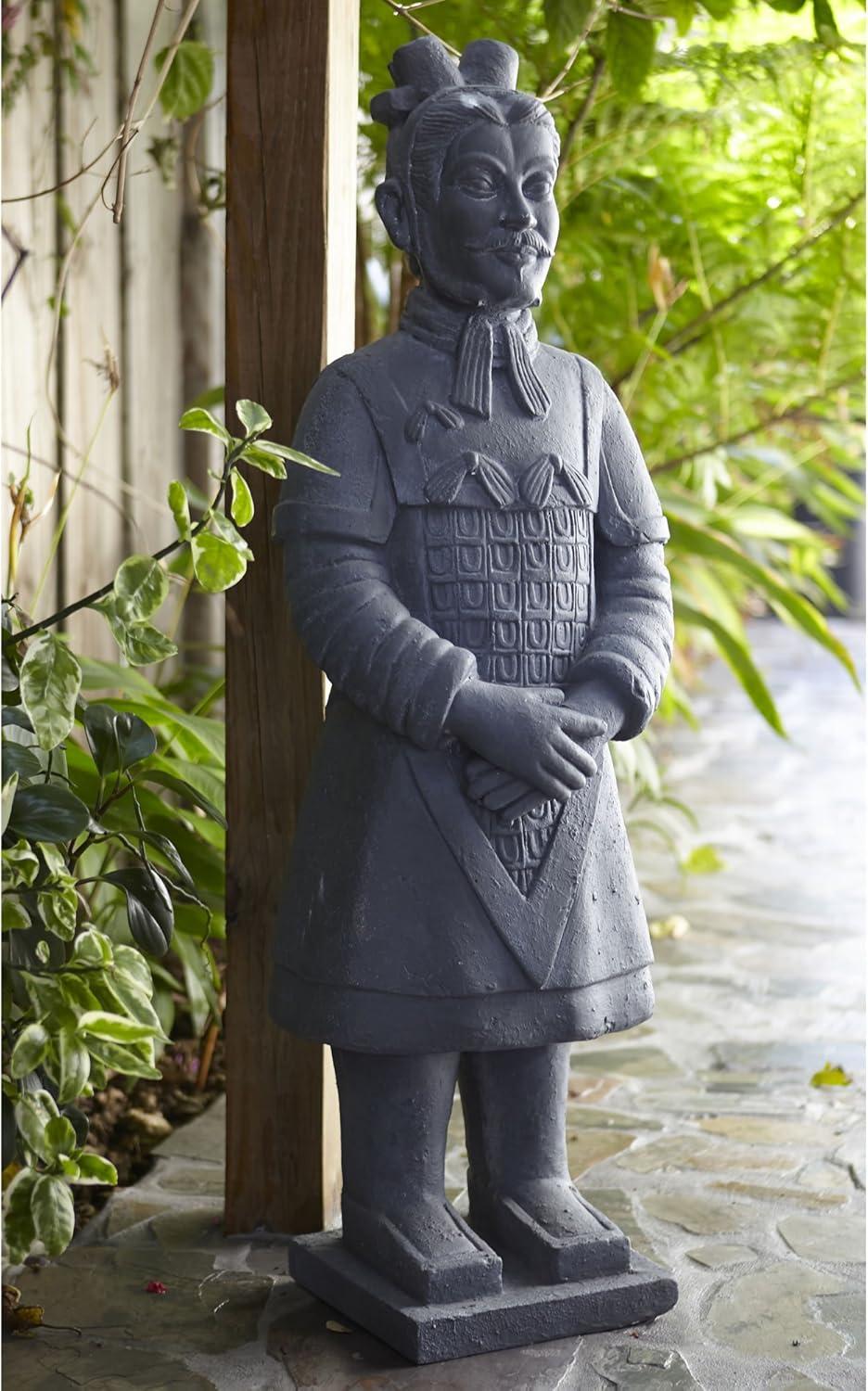 Arlmont & Co. Atas Warrior Weather Resistant Stone Garden Statue