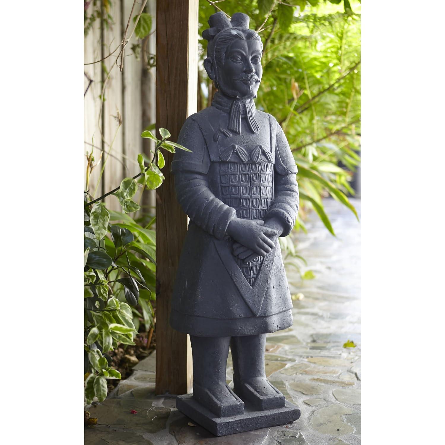 Arlmont & Co. Atas Warrior Weather Resistant Stone Garden Statue