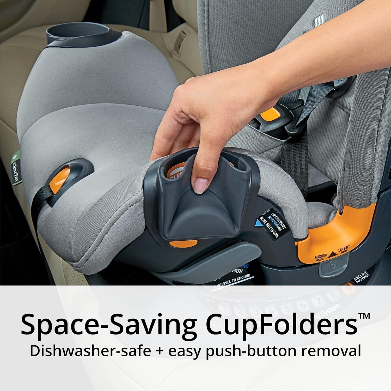 Chicco OneFit ClearTex All-in-One Convertible Car Seat - Slate
