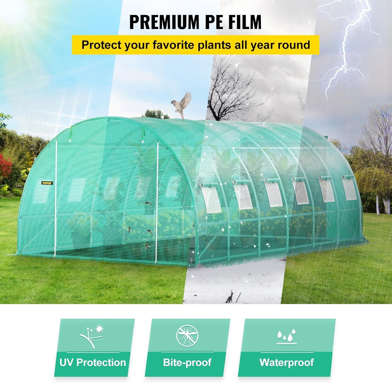 10' W x 20' D Greenhouse