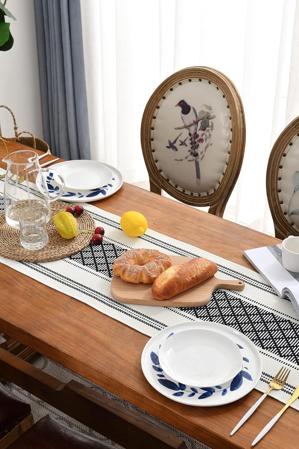 Oveesha Boho Cotton Woven Table Runner With Tassels